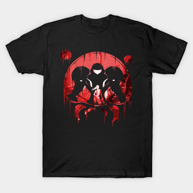 Galactic Bounty Hunter Red T-Shirt by Meca-artwork